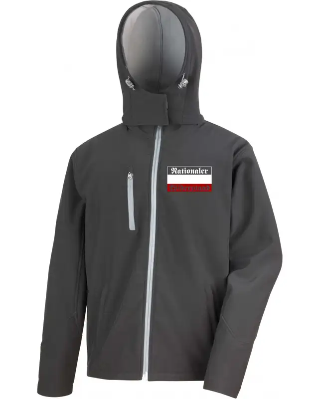 Bestickte Herren Softshell Kapuzenjacke (Nationaler Widerstand)
