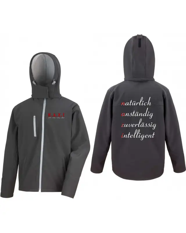 Bestickte Herren Softshell Kapuzenjacke (NAZI) Bild 3