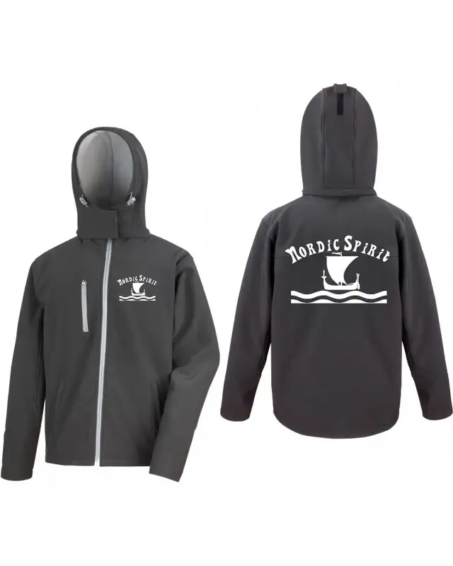 Bestickte Herren Softshell Kapuzenjacke (Nordic Spirit) Bild 3