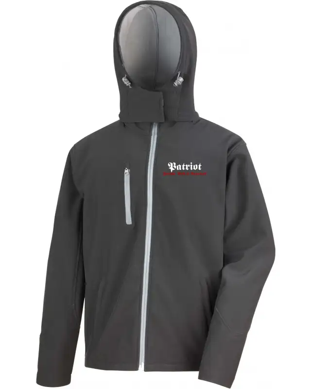 Bestickte Herren Softshell Kapuzenjacke (Patriot)