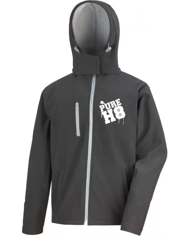 Bestickte Herren Softshell Kapuzenjacke (Pure H8)