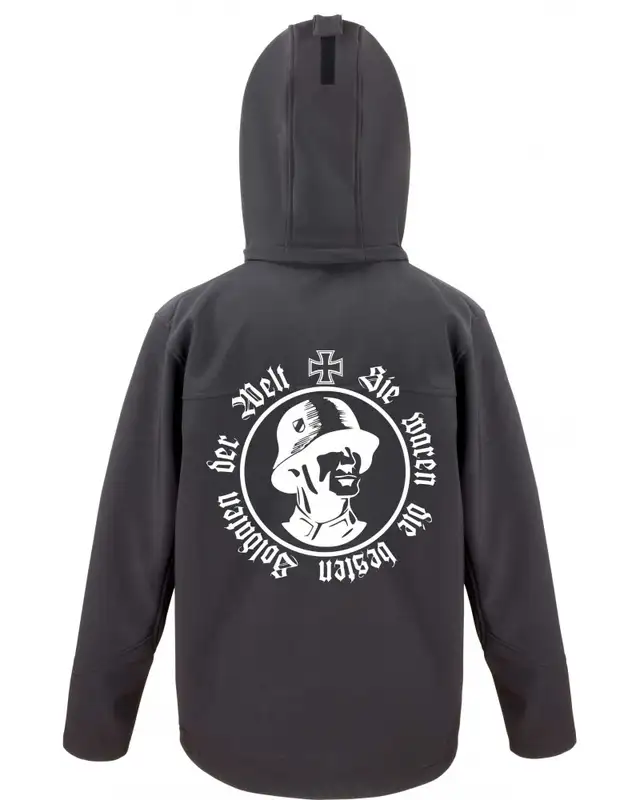Bestickte Herren Softshell Kapuzenjacke (Sie waren die besten Soldaten der Welt) Bild 2