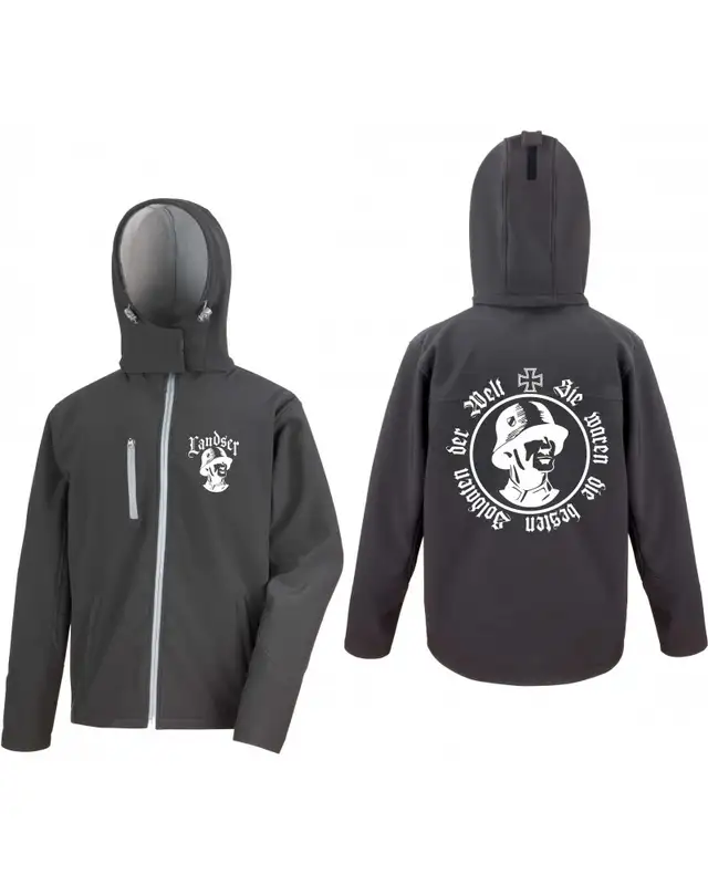 Bestickte Herren Softshell Kapuzenjacke (Sie waren die besten Soldaten der Welt) Bild 3
