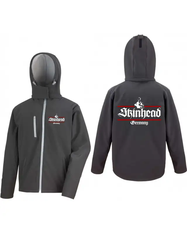 Bestickte Herren Softshell Kapuzenjacke (Skinhead Germany) Bild 3