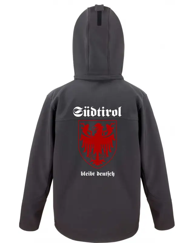 Bestickte Herren Softshell Kapuzenjacke (Südtirol bleibt deutsch) Bild 2