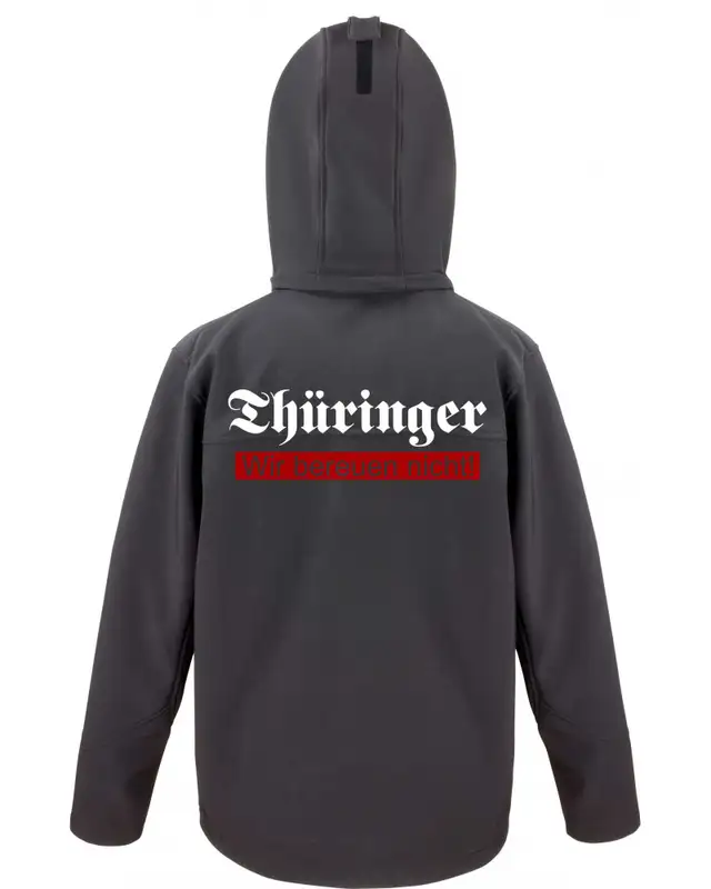 Bestickte Herren Softshell Kapuzenjacke (Thüringer, wir bereuen nicht) Bild 2