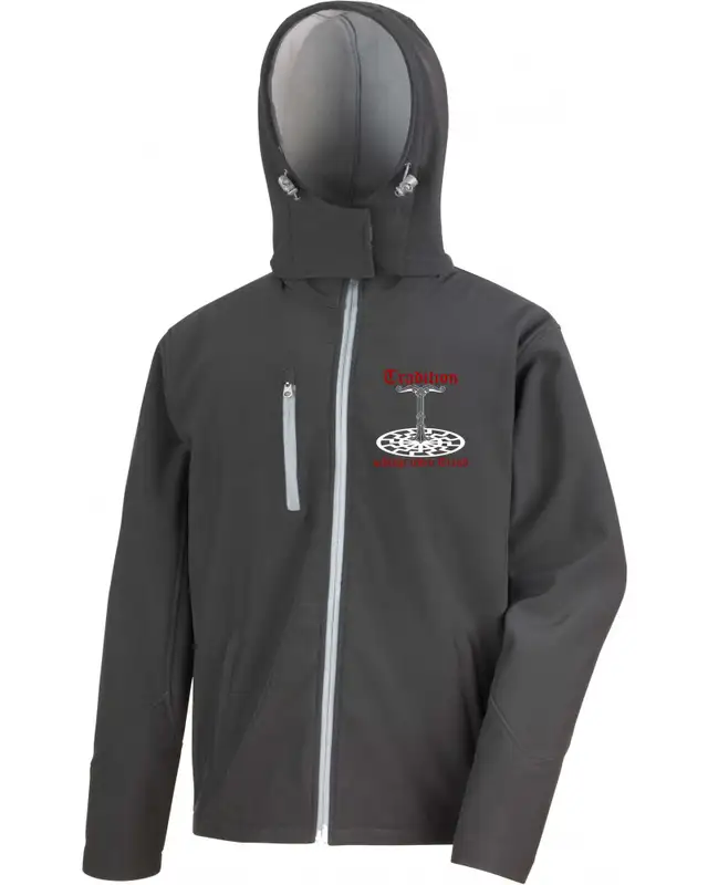 Bestickte Herren Softshell Kapuzenjacke (Tradition schlägt jeden Trend)