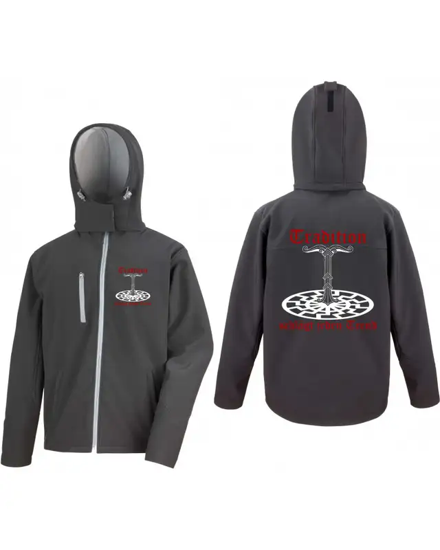 Bestickte Herren Softshell Kapuzenjacke (Tradition schlägt jeden Trend) Bild 3