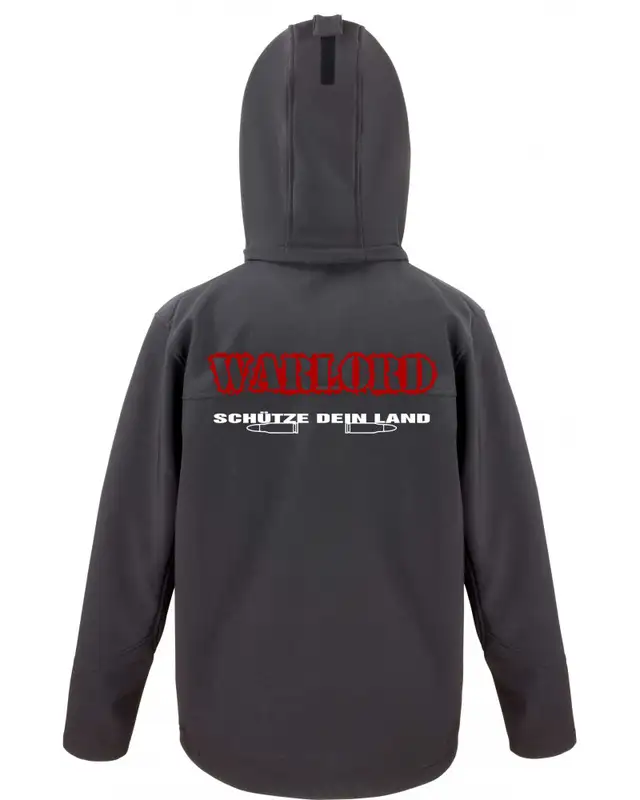 Bestickte Herren Softshell Kapuzenjacke (Warlord, schütze dein Land) Bild 2