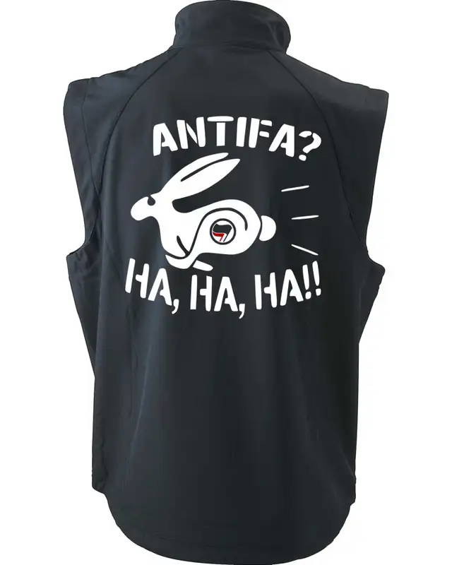 Bestickte Herren Weste (Antifa, ha ha ha) Bild 2