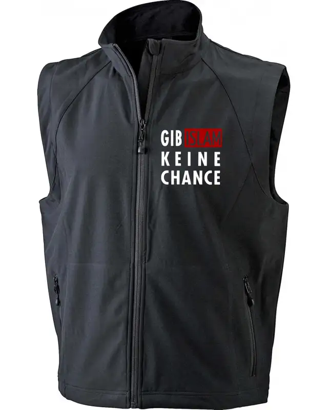 Bestickte Herren Weste (Gib Islam keine Chance)