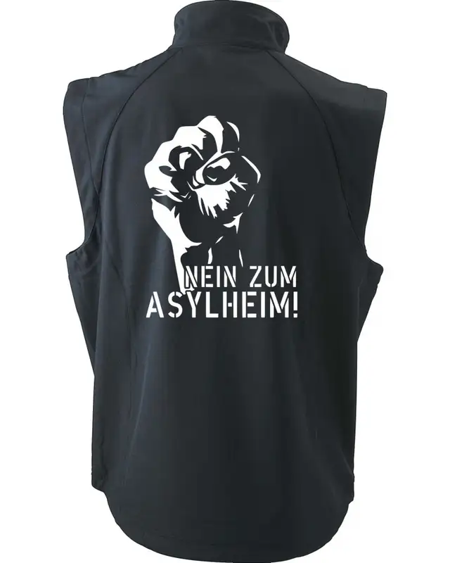 Bestickte Herren Weste (Nein zum Asylheim) Bild 2
