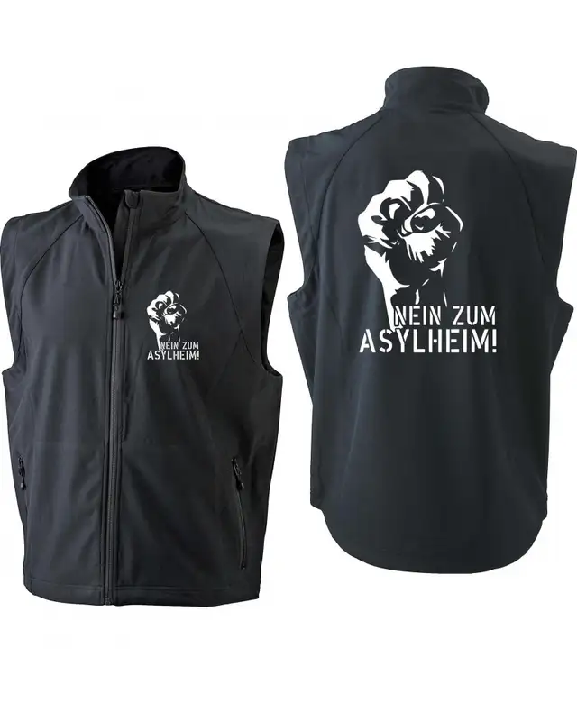 Bestickte Herren Weste (Nein zum Asylheim) Bild 3