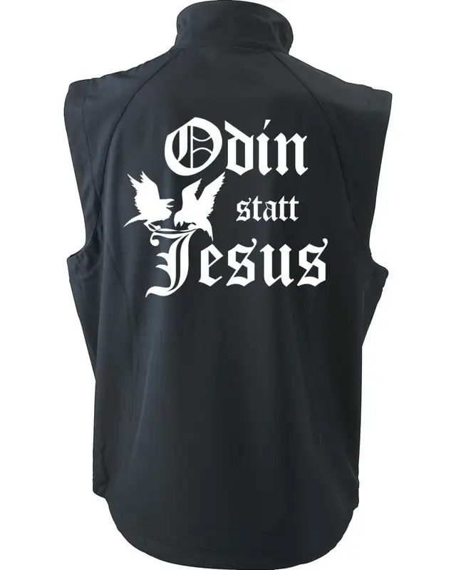 Bestickte Herren Weste (Odin statt Jesus) Bild 2