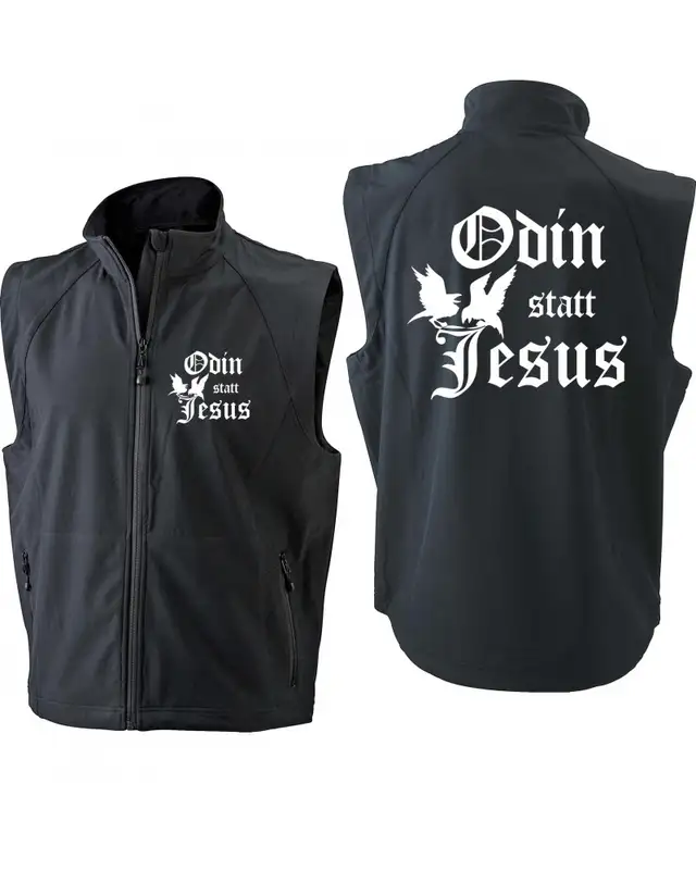 Bestickte Herren Weste (Odin statt Jesus) Bild 3