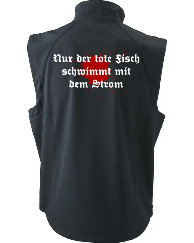 Bestickte Herren Weste (Petri Heil) Bild 2