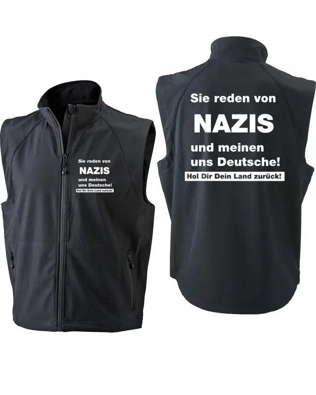 Bestickte Herren Weste (Sie reden von Nazis) Bild 3