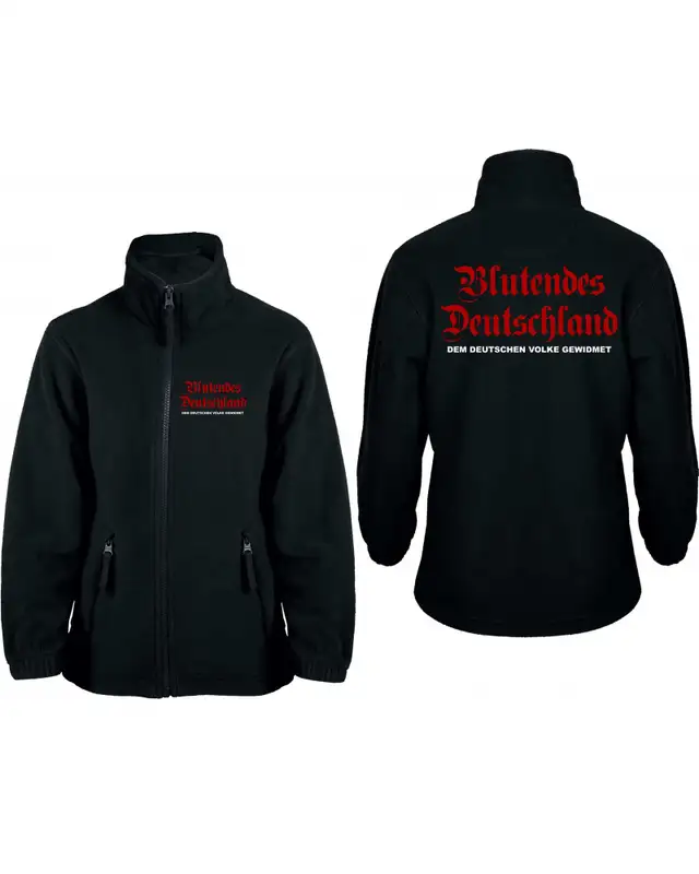 Bestickte Kinder Fleecejacke (Blutendes Deutschland) Bild 3