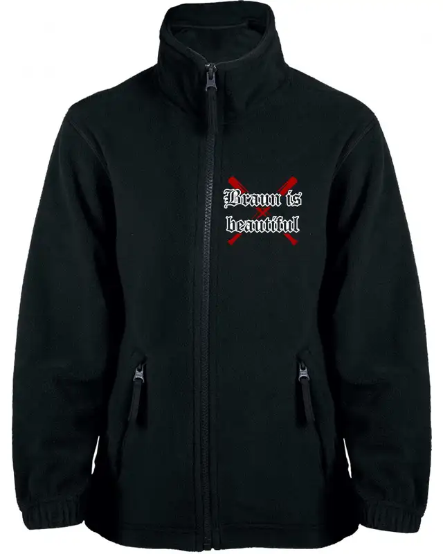 Bestickte Kinder Fleecejacke (Braun is beautiful)
