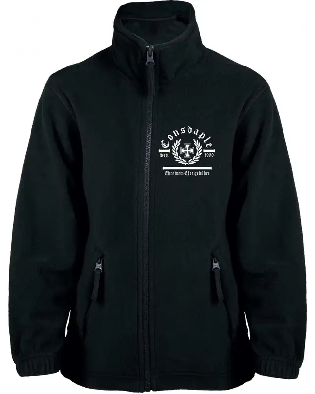 Bestickte Kinder Fleecejacke (Consdaple, Ehre wem Ehre gebührt)