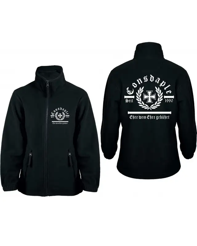 Bestickte Kinder Fleecejacke (Consdaple, Ehre wem Ehre gebührt) Bild 3