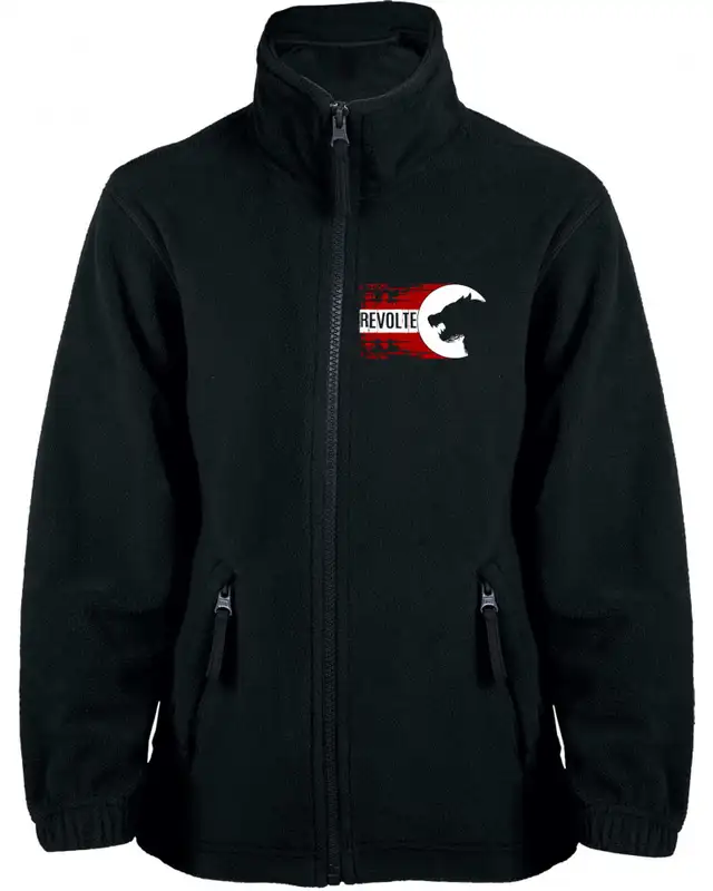 Bestickte Kinder Fleecejacke (H8-Front)