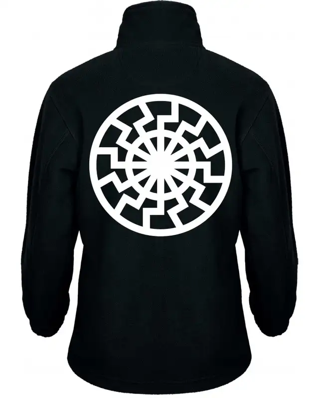 Bestickte Kinder Fleecejacke (Schwarze Sonne) Bild 2