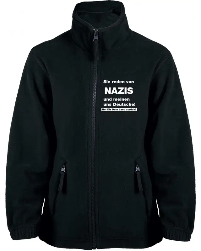 Bestickte Kinder Fleecejacke (Sie reden von Nazis)