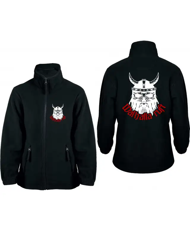 Bestickte Kinder Fleecejacke (Walhalla ruft) Bild 3