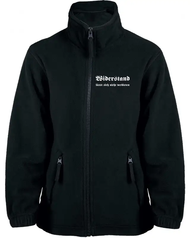 Bestickte Kinder Fleecejacke (Widerstand lässt sich nicht verbieten)