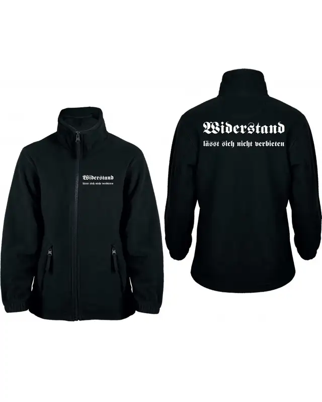 Bestickte Kinder Fleecejacke (Widerstand lässt sich nicht verbieten) Bild 3