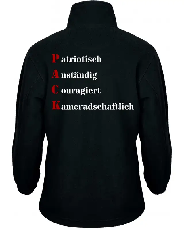 Bestickte Kinder Fleecejacke (Wir sind das Pack) Bild 2