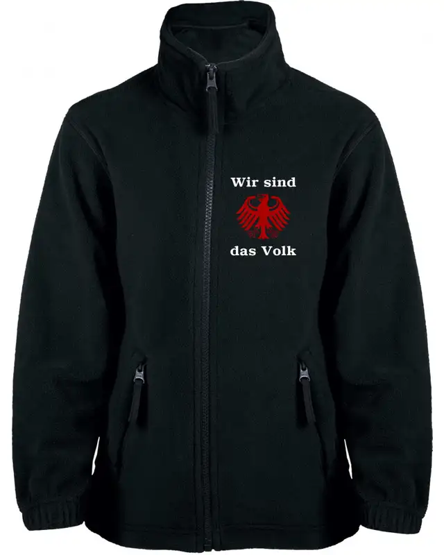 Bestickte Kinder Fleecejacke (Wir sind das Volk)