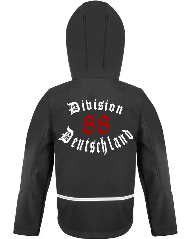 Bestickte Kinder Softshell Kapuzenjacke (Division 88 Deutschland) Bild 2