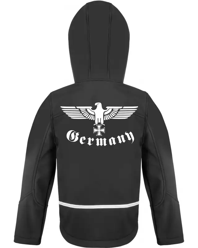Bestickte Kinder Softshell Kapuzenjacke (Germany, Adler) Bild 2