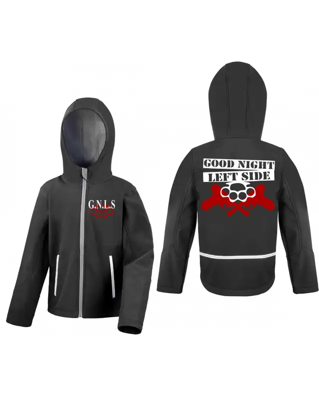 Bestickte Kinder Softshell Kapuzenjacke (GNLS, Schlagring) Bild 3