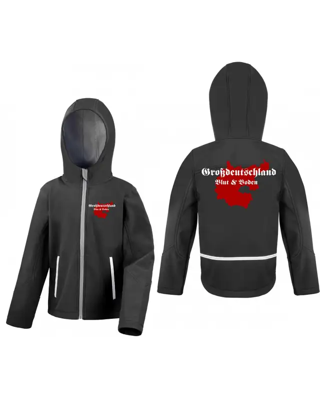 Bestickte Kinder Softshell Kapuzenjacke (Großdeutschland Blut&Boden) Bild 3