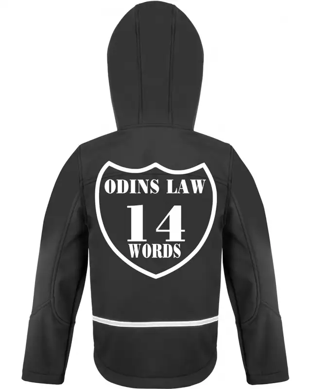 Bestickte Kinder Softshell Kapuzenjacke (Odins law) Bild 2
