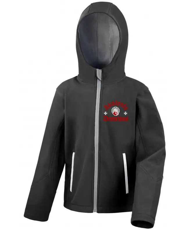 Bestickte Kinder Softshell Kapuzenjacke (Skinheads Deutschland)