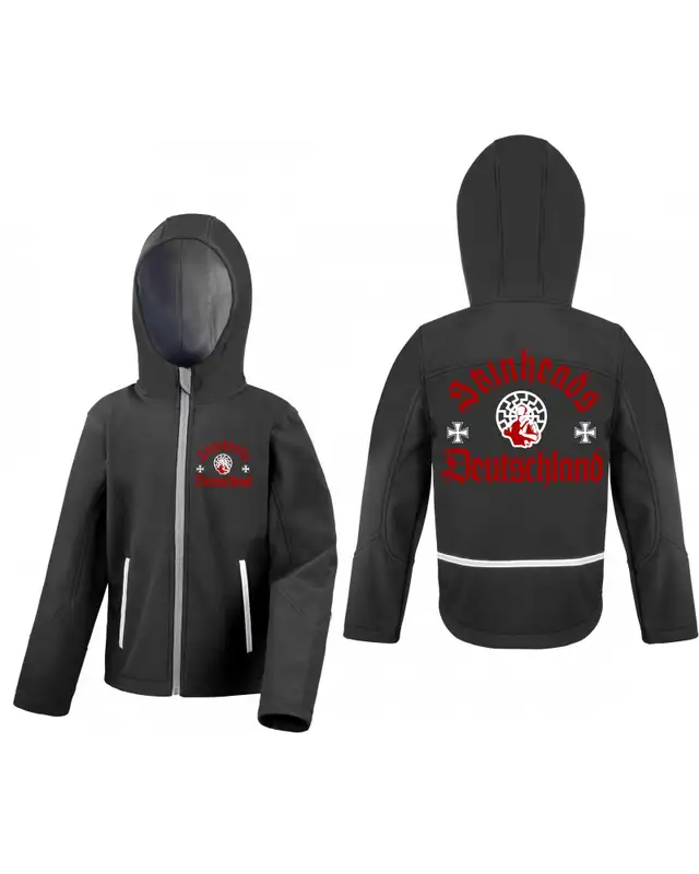 Bestickte Kinder Softshell Kapuzenjacke (Skinheads Deutschland) Bild 3