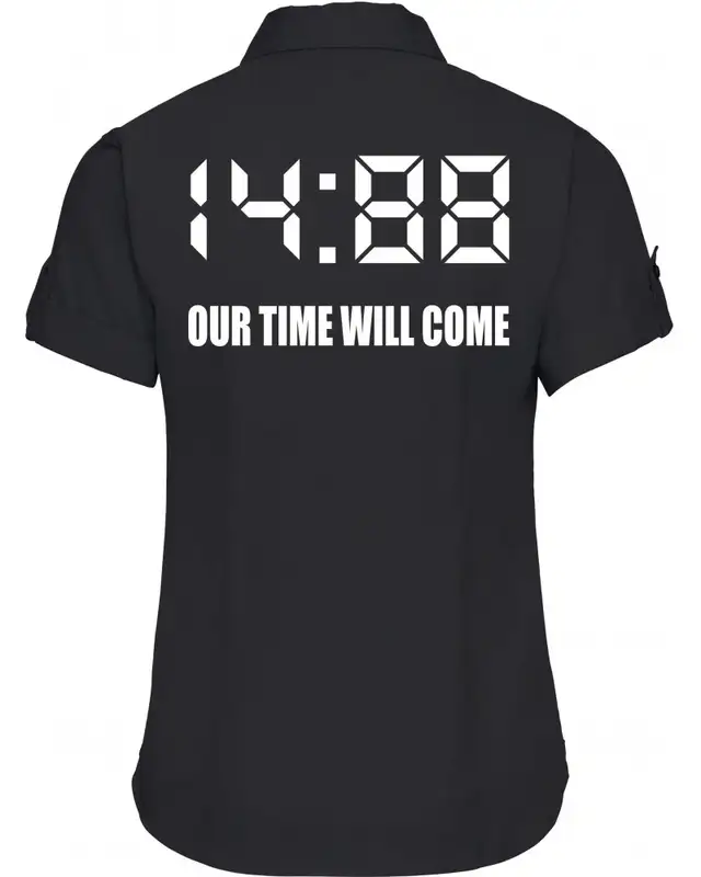 Bestickte kurzarm Damenbluse (1488 Our time will come) Bild 2