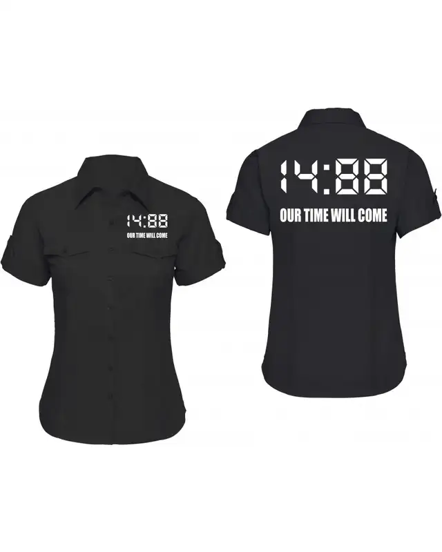Bestickte kurzarm Damenbluse (1488 Our time will come) Bild 3