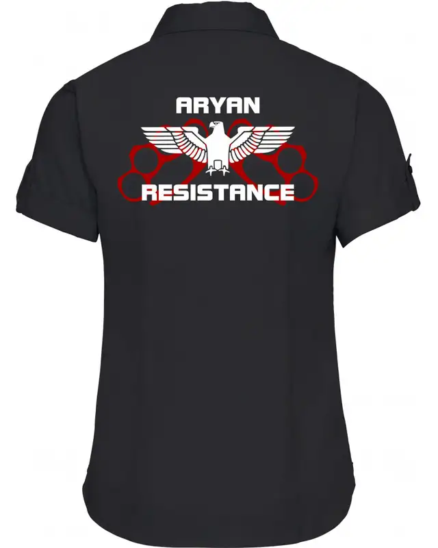 Bestickte kurzarm Damenbluse (Aryan Resistance) Bild 2