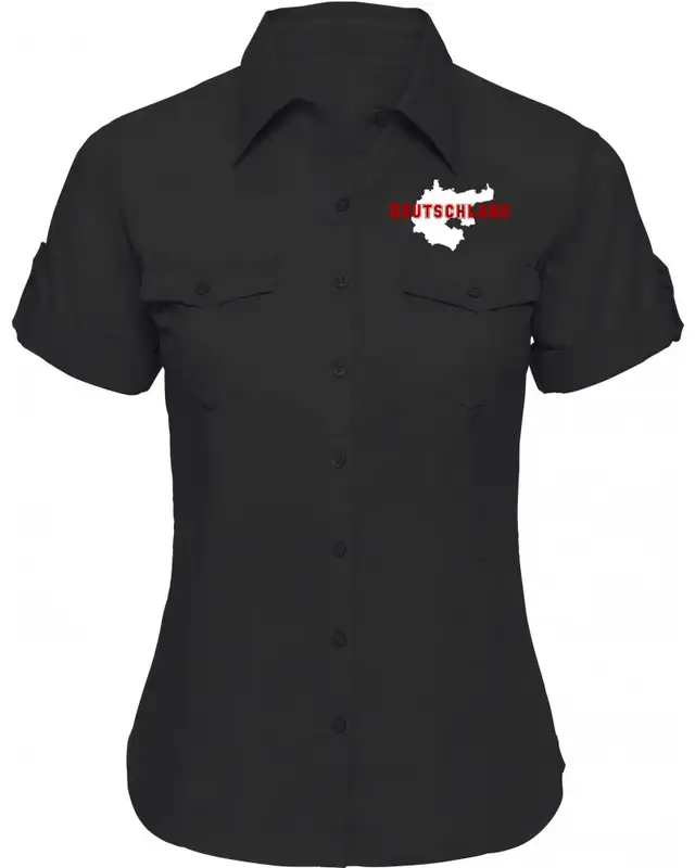 Bestickte kurzarm Damenbluse (Aus liebe zur Heimat)
