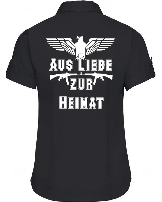 Bestickte kurzarm Damenbluse (Aus liebe zur Heimat) Bild 2