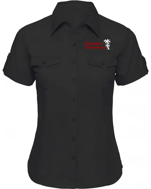Bestickte kurzarm Damenbluse (Deutsches Afrikakorps)