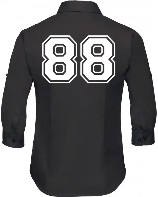 Bestickte langarm Damenbluse (100% White) Bild 2