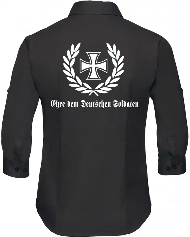 Bestickte langarm Damenbluse (Ehre dem Deutschen Soldaten) Bild 2
