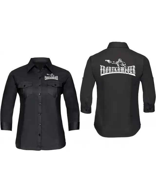 Bestickte langarm Damenbluse (Frontkämpfer) Bild 3