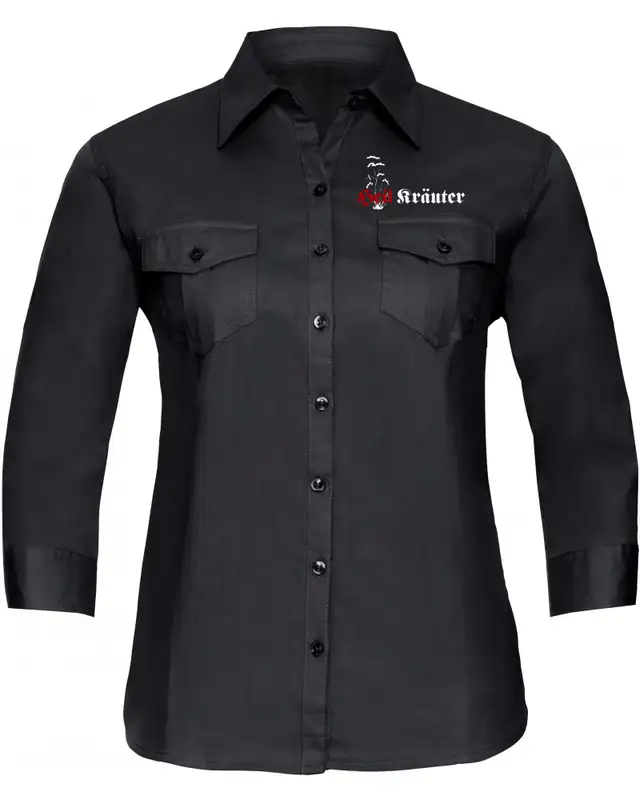 Bestickte langarm Damenbluse (Heil Kräuter)